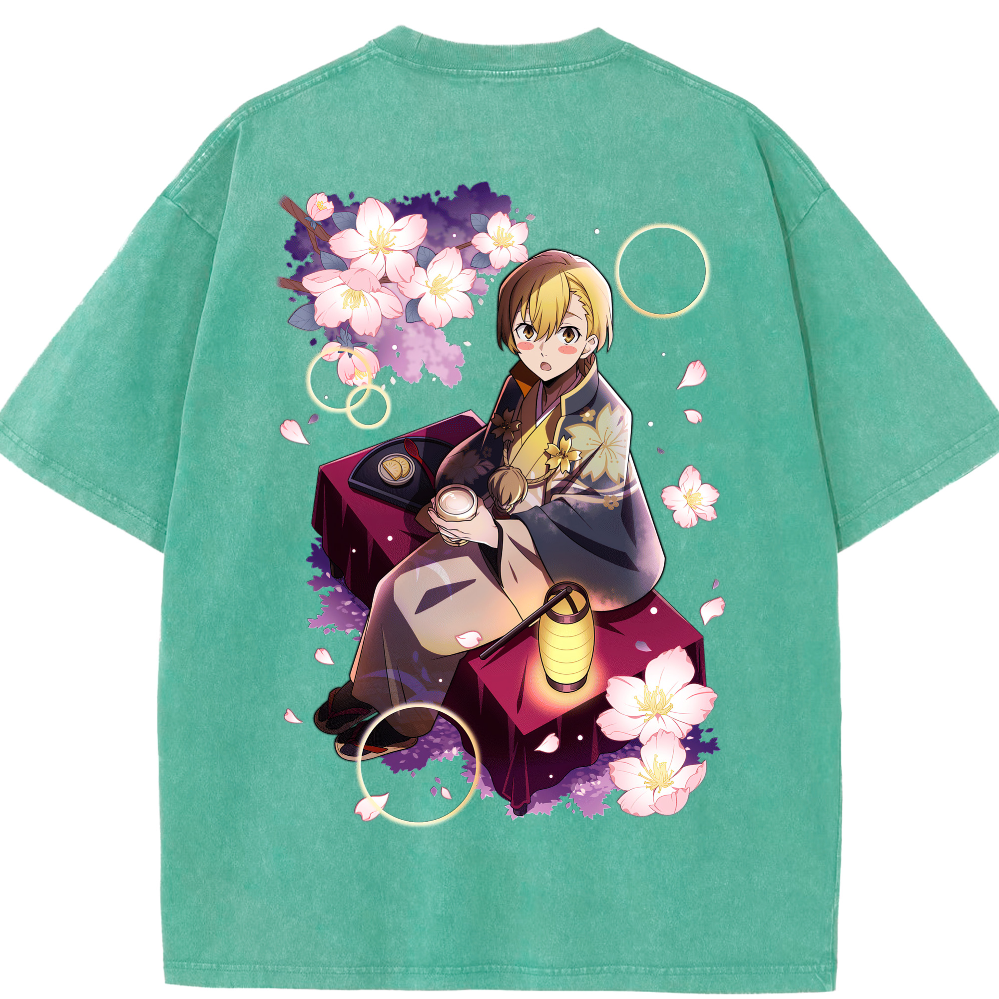 （画像用） 文豪ストレイドッグス Bungo Stray Dogs 綿100% ヴィンテージ風 半袖Tシャツ（背面プリント）